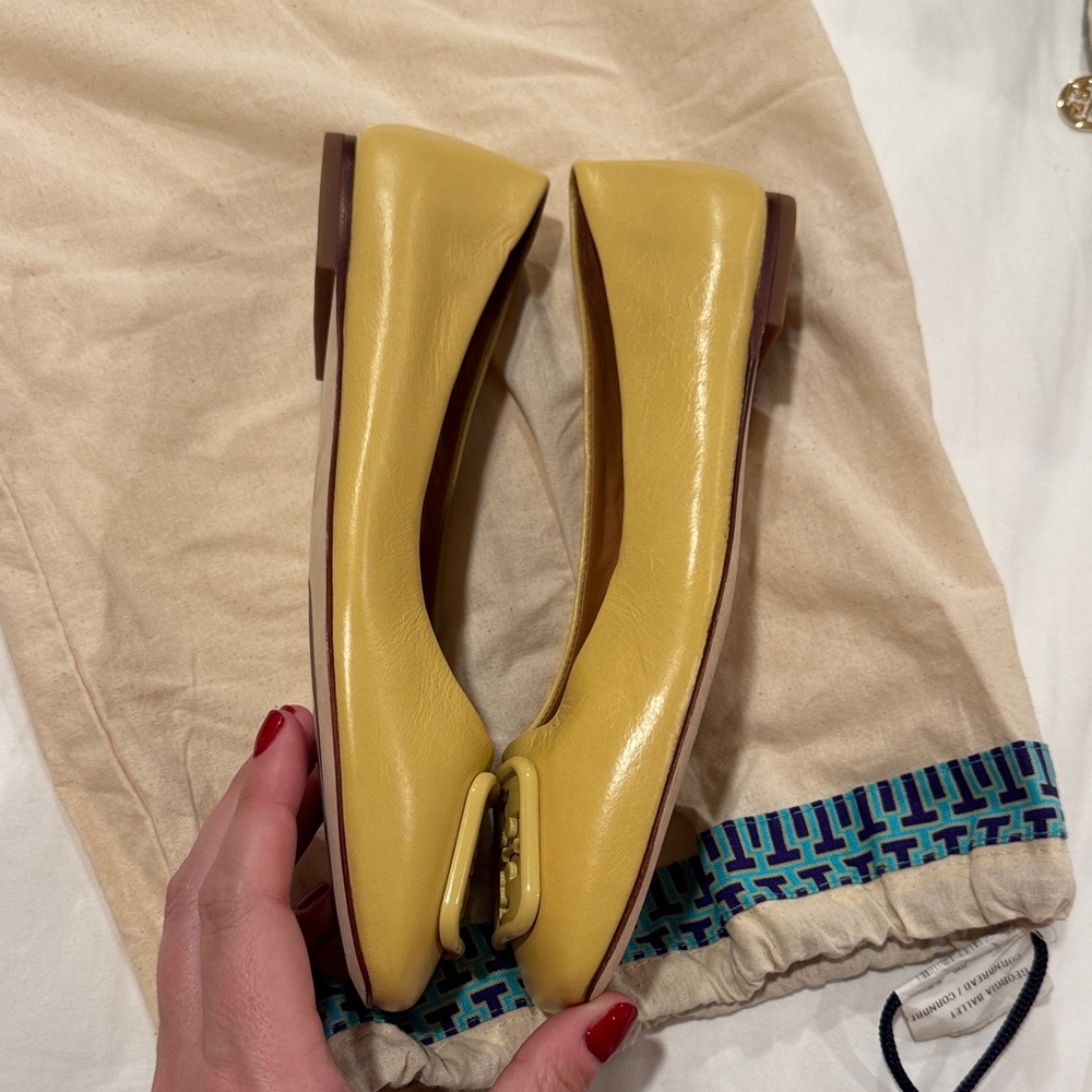 Tory Burch Georgia Square Toe Ballet Flat, 5.5 women’s - Picture 6 of 7